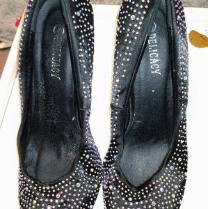 Delicacy Black Platform High Heels